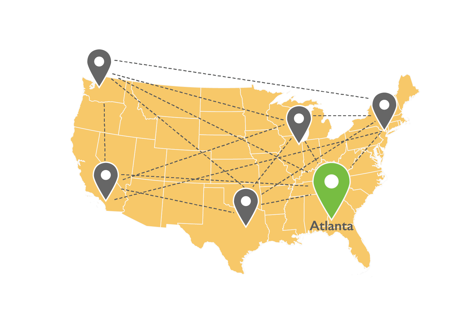 Atlanta Ga Network Distribution Center Map 