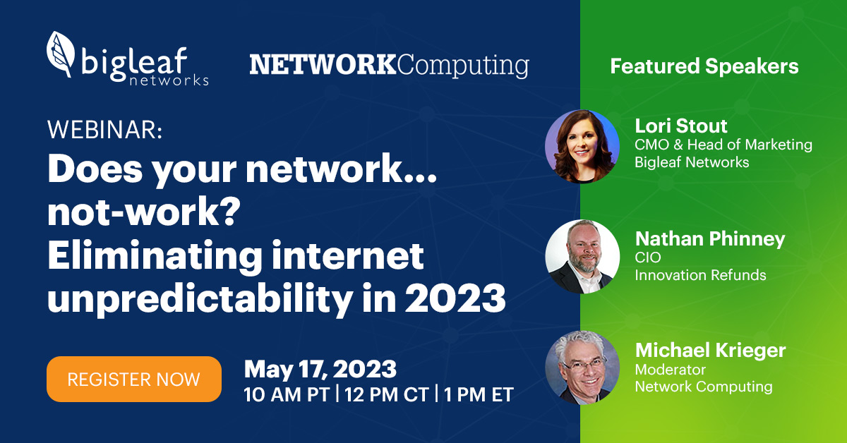 Webinar registration - "Does your network...NOT work?"