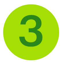 The number 3 in a green circle