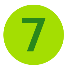 The number 7 in a green circle
