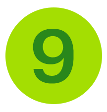 The number 9 in a green circle