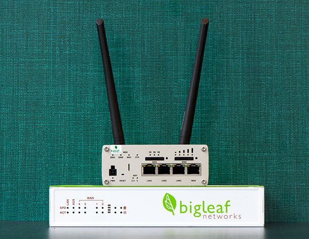 Photo of Bigleaf BLR-108 router and LTE router for Bigleaf Wireless Connect
