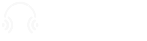 White Go Beyond the Connection podcast logo with microphone wearing headphones