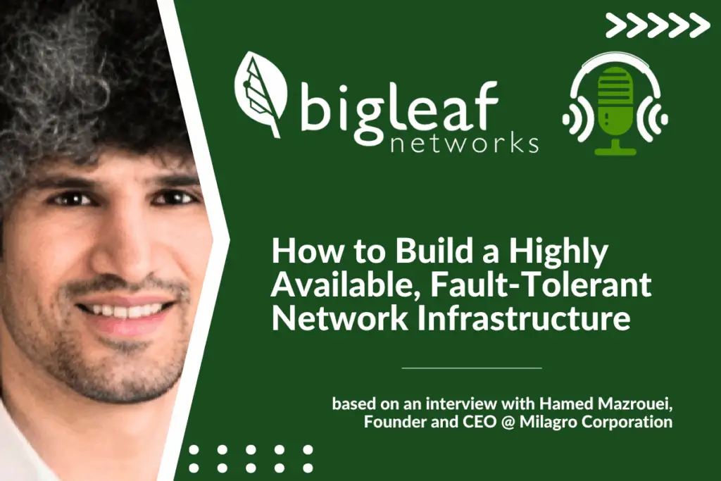 Hamed Mazrouei discusses how to build a fault-tolerant network infrastructure using SD-WAN