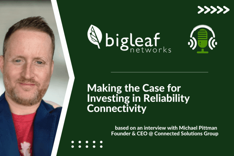 Michael Pittman discussing investing in reliable connectivity