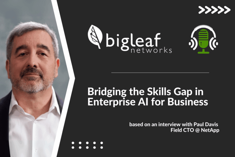 Paul Davis, Field CTO at NetApp, discussing how to bridge the enterprise AI skills gap