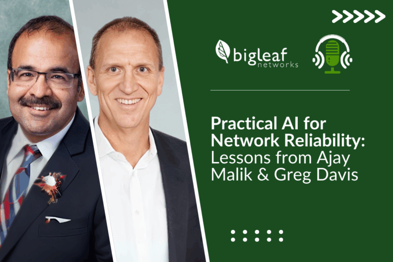 Practical AI strategies for network reliability with Ajay Malik & Greg Davis.