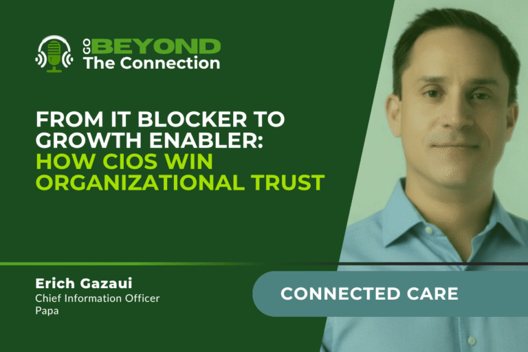 Blog post header image for the article on CIO intelligence architecture featuring Erich Gazaui